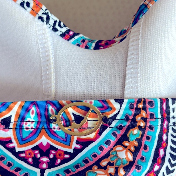 Jantzen Plus Size Vibrant Paisley Flutter Tankini Top Size 22W - Picture 5 of 8